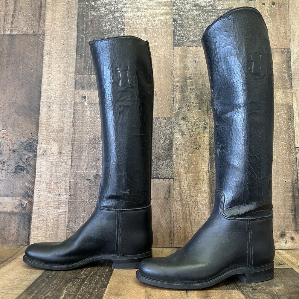 Dehners Vintage 42739 Tall Riding Black Equestrian Western Boots Womens 7 C